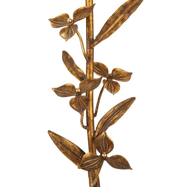 Antique brushed gold flower buffet lamp